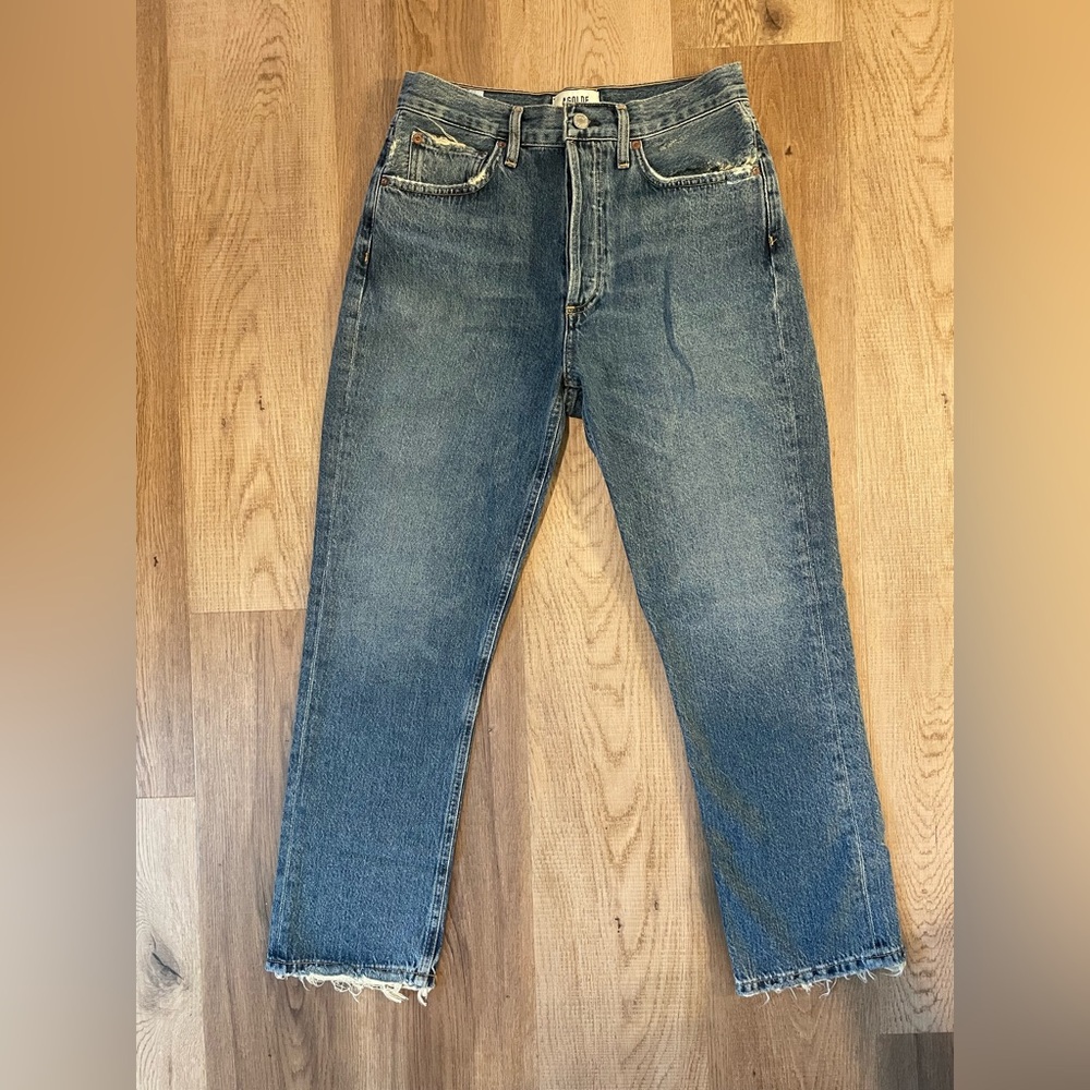 UNWORN: Agolde Rylie high-rise crop, medium wash, size 27 jeans